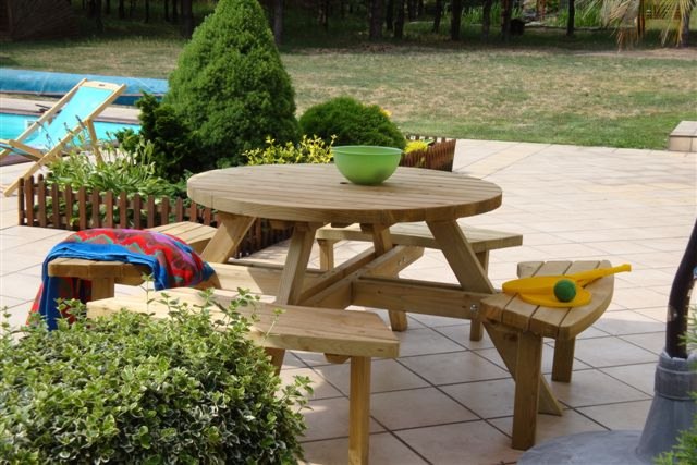 Sitzgruppe rund Eine runde Sitzgruppe