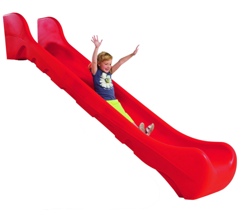 HDPE-Anbaurutsche Kind auf einer HDPE-Rutsche